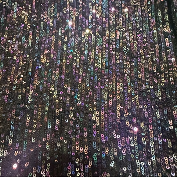 Free People•Sequin Black Long Sleeve Top size XS - Picture 4 of 8